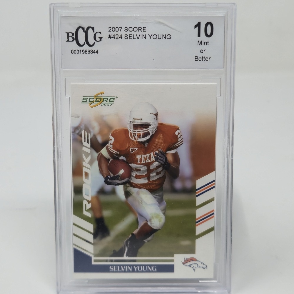 2007 Score Selvin Young Rookie Card #424 BCCG 10 Mint Or Better Texas Longhorns